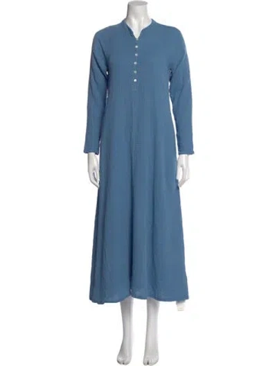 Pre-owned Xirena V-neck Long Dress In Blue