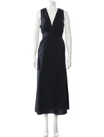 Pre-owned Xirena V-neck Long Dress In Blue