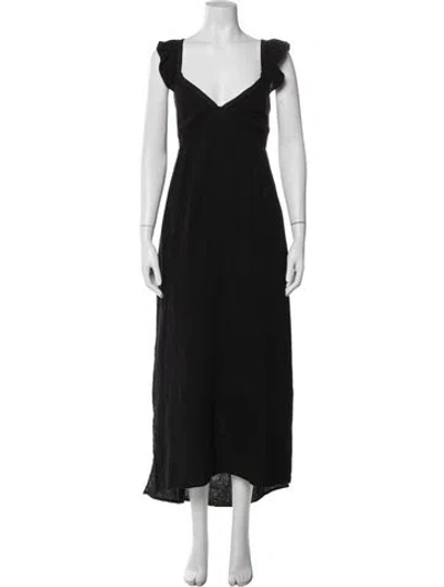 Pre-owned Xirena V-neck Long Dress In Blue