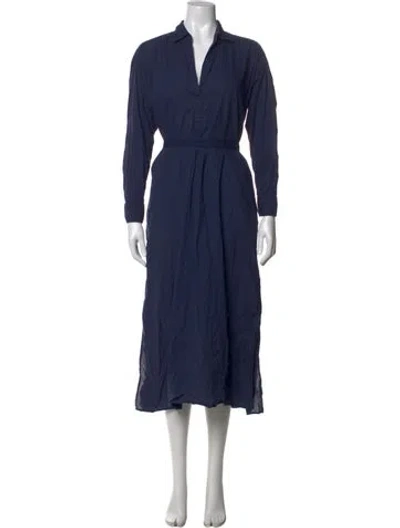 Pre-owned Xirena V-neck Long Dress In Blue