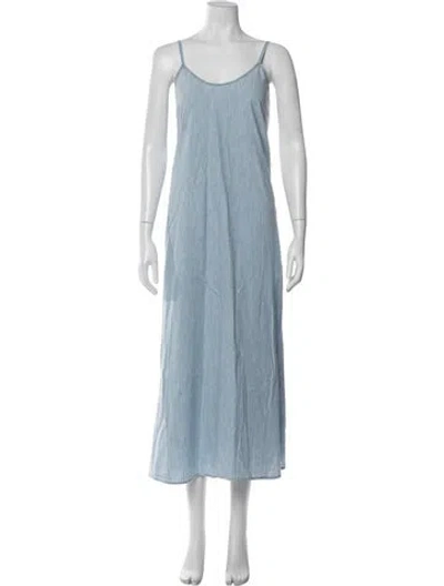 Pre-owned Xirena V-neck Long Dress In Blue