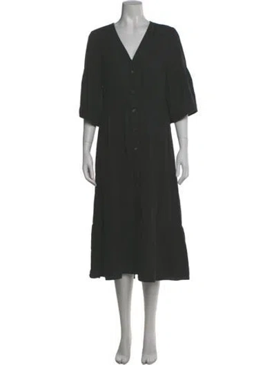 Pre-owned Xirena V-neck Long Dress In Gray