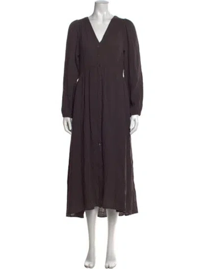 Pre-owned Xirena V-neck Long Dress In Gray