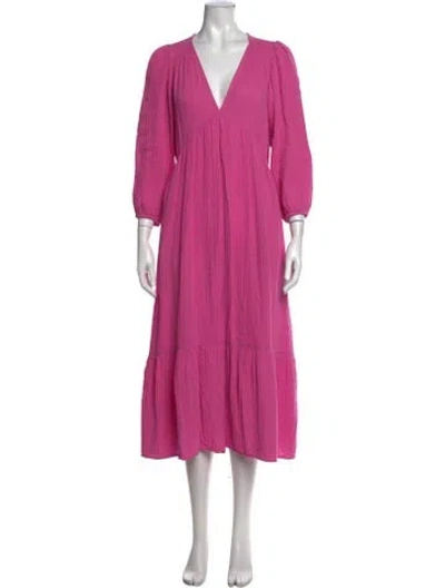 Pre-owned Xirena V-neck Long Dress In Multi
