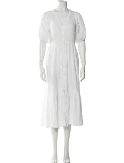 Pre-owned Xirena V-neck Long Dress In Neutral