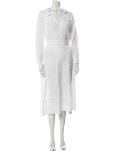 Pre-owned Xirena V-neck Long Dress In Neutral