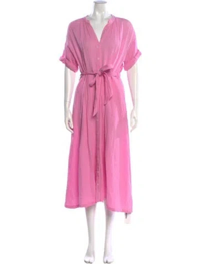 Pre-owned Xirena V-neck Long Dress In Pink