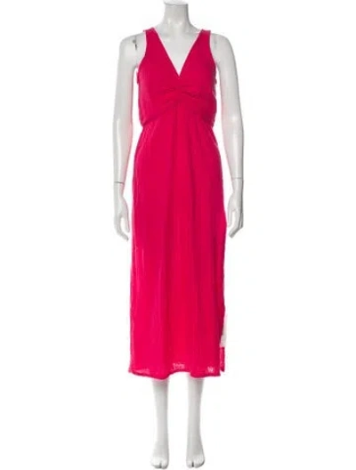 Pre-owned Xirena V-neck Long Dress In Pink