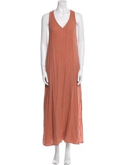 Pre-owned Xirena V-neck Long Dress In Pink