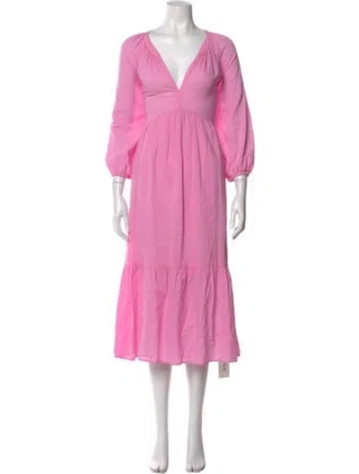 Pre-owned Xirena V-neck Long Dress In Pink