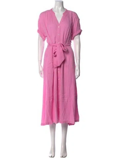 Pre-owned Xirena V-neck Long Dress In Pink