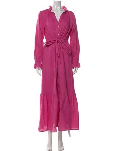 Pre-owned Xirena V-neck Long Dress In Pink