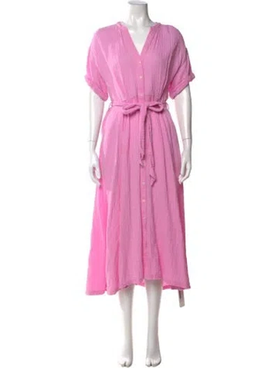 Pre-owned Xirena V-neck Long Dress In Pink