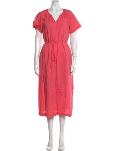 Pre-owned Xirena V-neck Long Dress In Pink