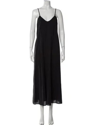 Pre-owned Xirena V-neck Long Dress W/ Tags In Black
