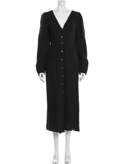 Pre-owned Xirena V-neck Long Dress W/ Tags In Black
