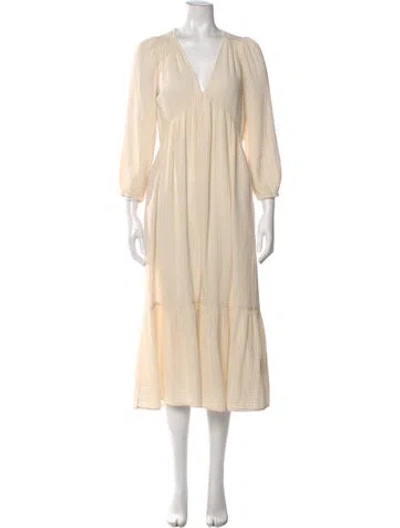 Pre-owned Xirena V-neck Long Dress W/ Tags In Neutral