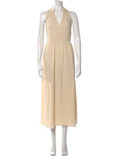 Pre-owned Xirena V-neck Long Dress W/ Tags In Neutral