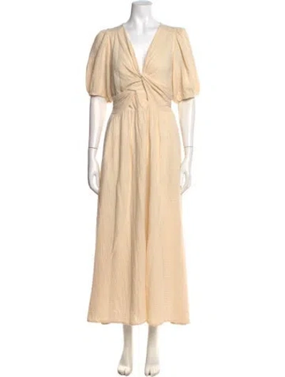 Pre-owned Xirena V-neck Long Dress W/ Tags In Neutral