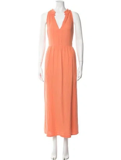 Pre-owned Xirena V-neck Long Dress W/ Tags In Orange