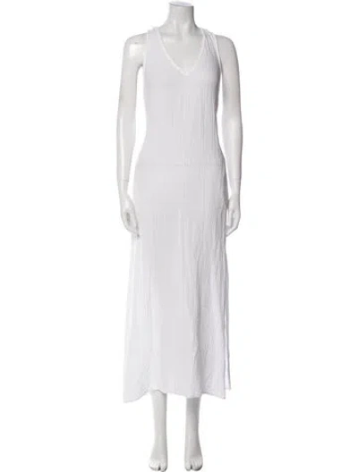 Pre-owned Xirena V-neck Long Dress W/ Tags In White