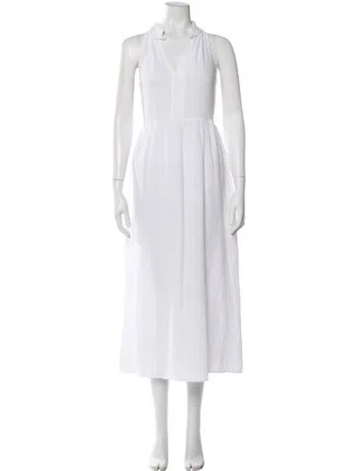 Pre-owned Xirena V-neck Long Dress W/ Tags In White
