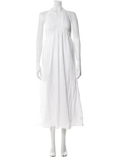 Pre-owned Xirena V-neck Long Dress In White