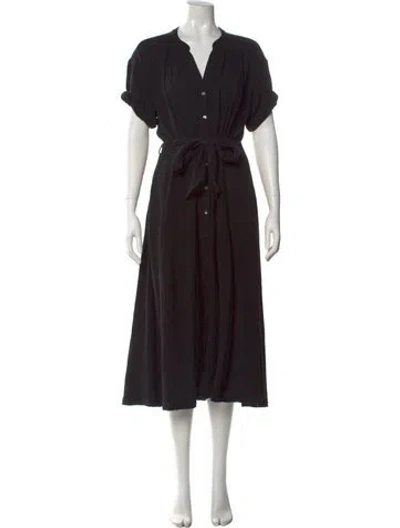 Pre-owned Xirena V-neck Midi Length Dress In Black