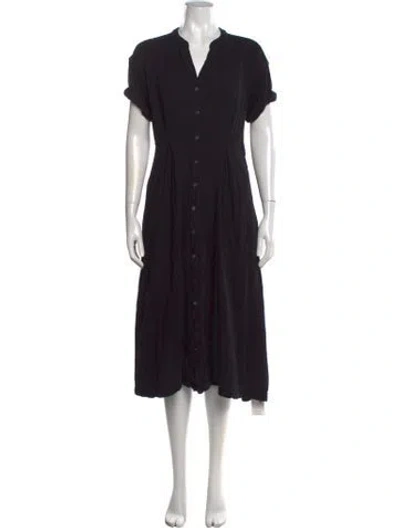 Pre-owned Xirena V-neck Midi Length Dress In Black