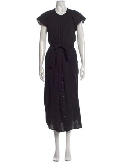 Pre-owned Xirena V-neck Midi Length Dress In Black