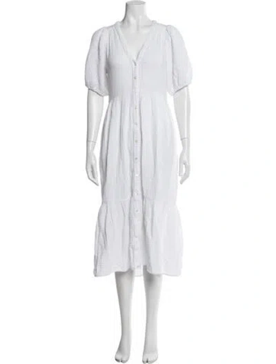 Pre-owned Xirena V-neck Midi Length Dress In Blue