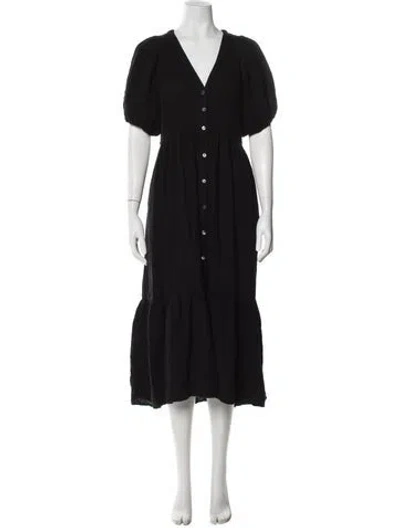 Pre-owned Xirena V-neck Midi Length Dress In Blue