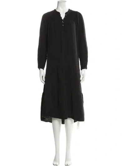 Pre-owned Xirena V-neck Midi Length Dress In Gray