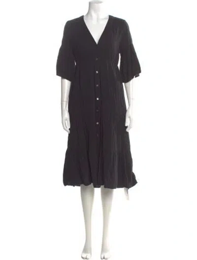 Pre-owned Xirena V-neck Midi Length Dress In Gray