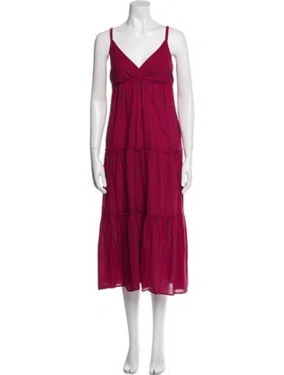 Pre-owned Xirena V-neck Midi Length Dress In Multi