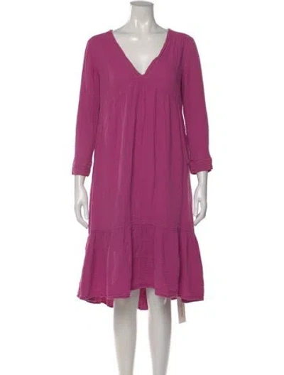 Pre-owned Xirena V-neck Midi Length Dress In Multi
