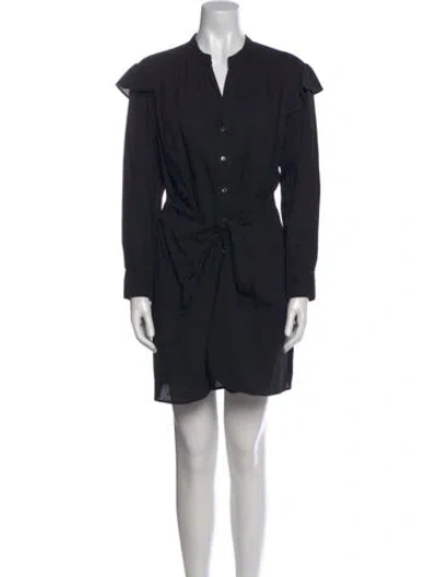 Pre-owned Xirena V-neck Mini Dress In Black