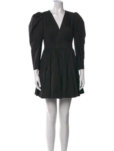 Pre-owned Xirena V-neck Mini Dress In Black