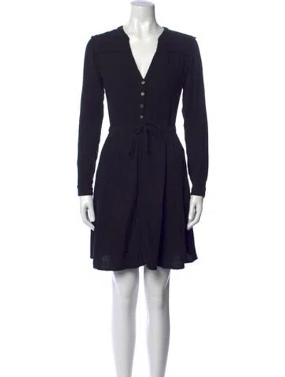 Pre-owned Xirena V-neck Mini Dress In Black
