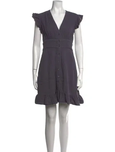 Pre-owned Xirena V-neck Mini Dress In Black