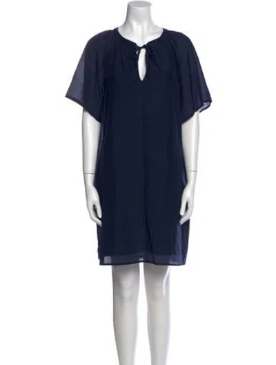 Pre-owned Xirena V-neck Mini Dress In Blue