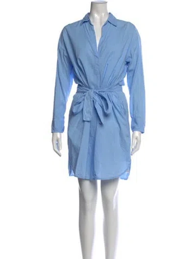 Pre-owned Xirena V-neck Mini Dress In Blue