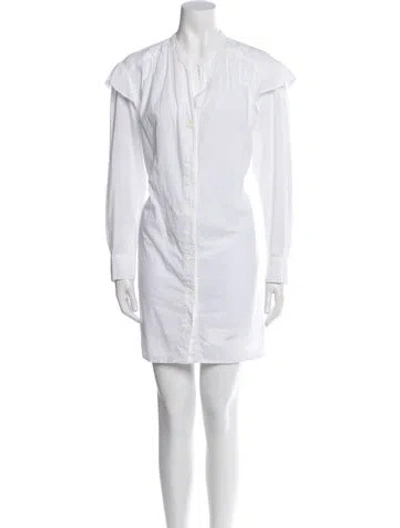 Pre-owned Xirena V-neck Mini Dress In Neutral