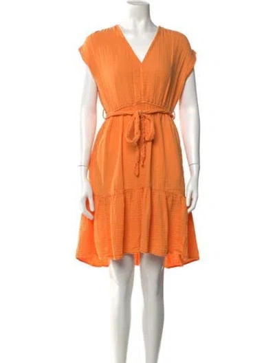 Pre-owned Xirena V-neck Mini Dress In Orange