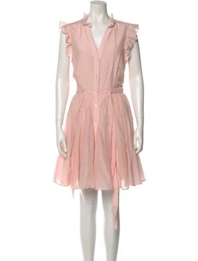 Pre-owned Xirena V-neck Mini Dress In Pink