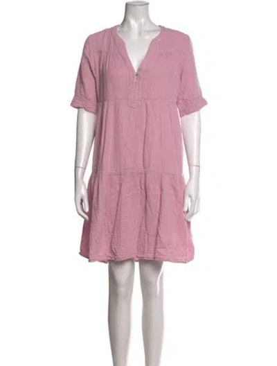 Pre-owned Xirena V-neck Mini Dress In Pink