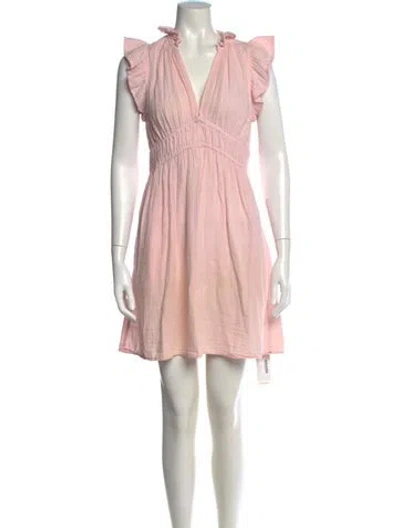 Pre-owned Xirena V-neck Mini Dress In Pink