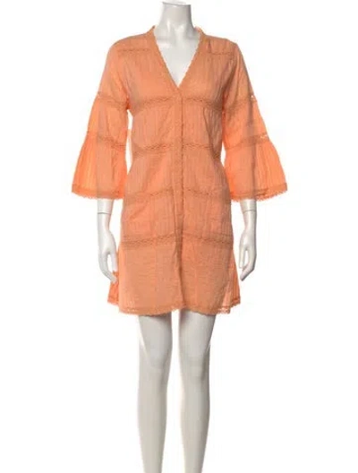Pre-owned Xirena V-neck Mini Dress W/ Tags In Orange