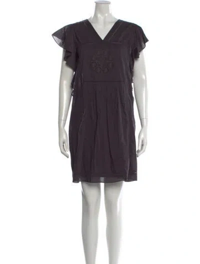 Pre-owned Xirena V-neck Mini Dress W/ Tags In Purple
