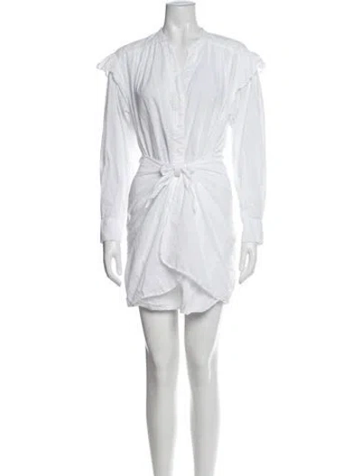 Pre-owned Xirena V-neck Mini Dress In White